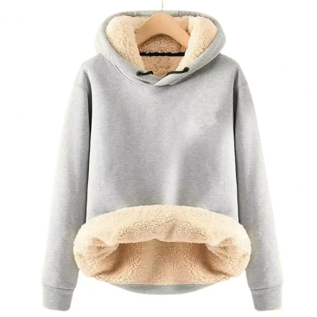 Street-Wave Cozy Women's Hoodie With Shearling Fleece Lining For Autumn Comfort And Style