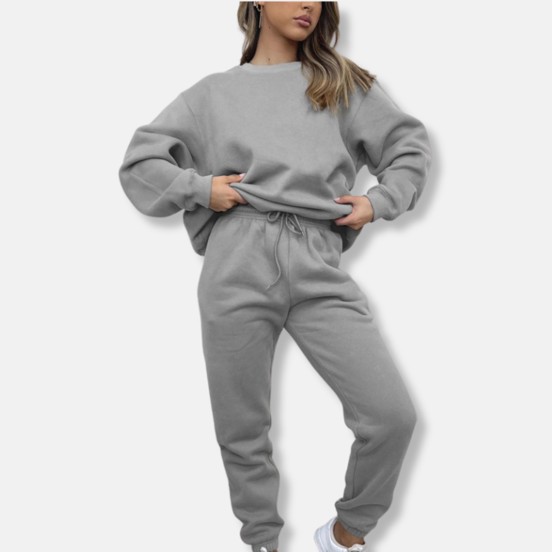 Street Wave Women Cotton Blend Two Piece Set Relaxed Fit With Drawstring Waist
