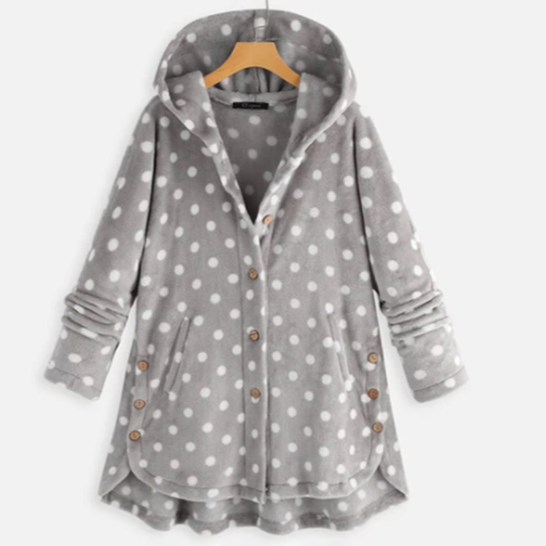 Street-Wave Hooded Jacket Polyester Cozy Warm Quilted Coat For Casual Everyday Wear
