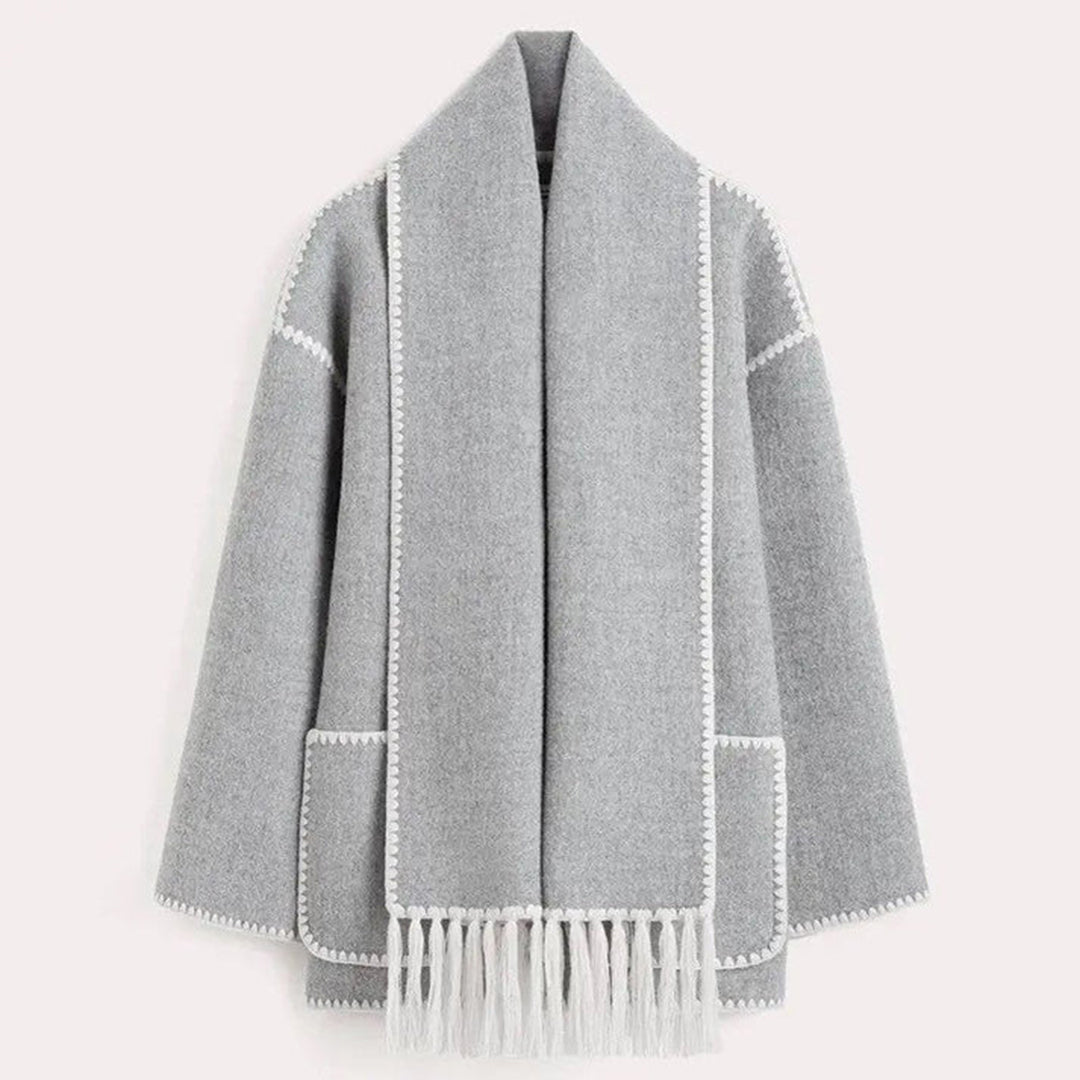 LATRICE Elegant Winter Coat With Included Scarf For Women Warmth And Soft Faux Fur Lining
