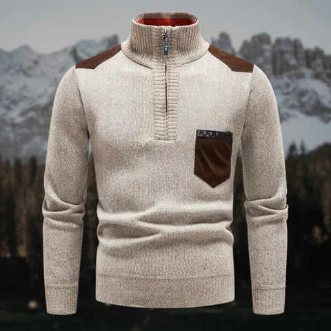 Streetwave Zip Neck Rollneck Sweater For Modern Men Premium Warmth And Comfort With Multilayer Lining