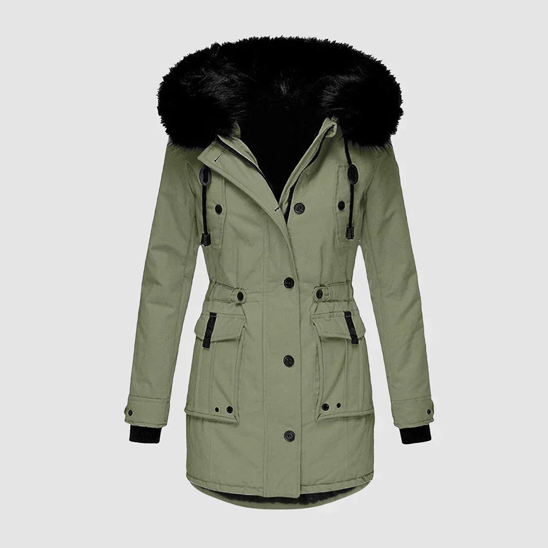 Street-Wave Womens Parka With Faux Fur Trim Luxurious Warmth For Urban Women Cozy Chic