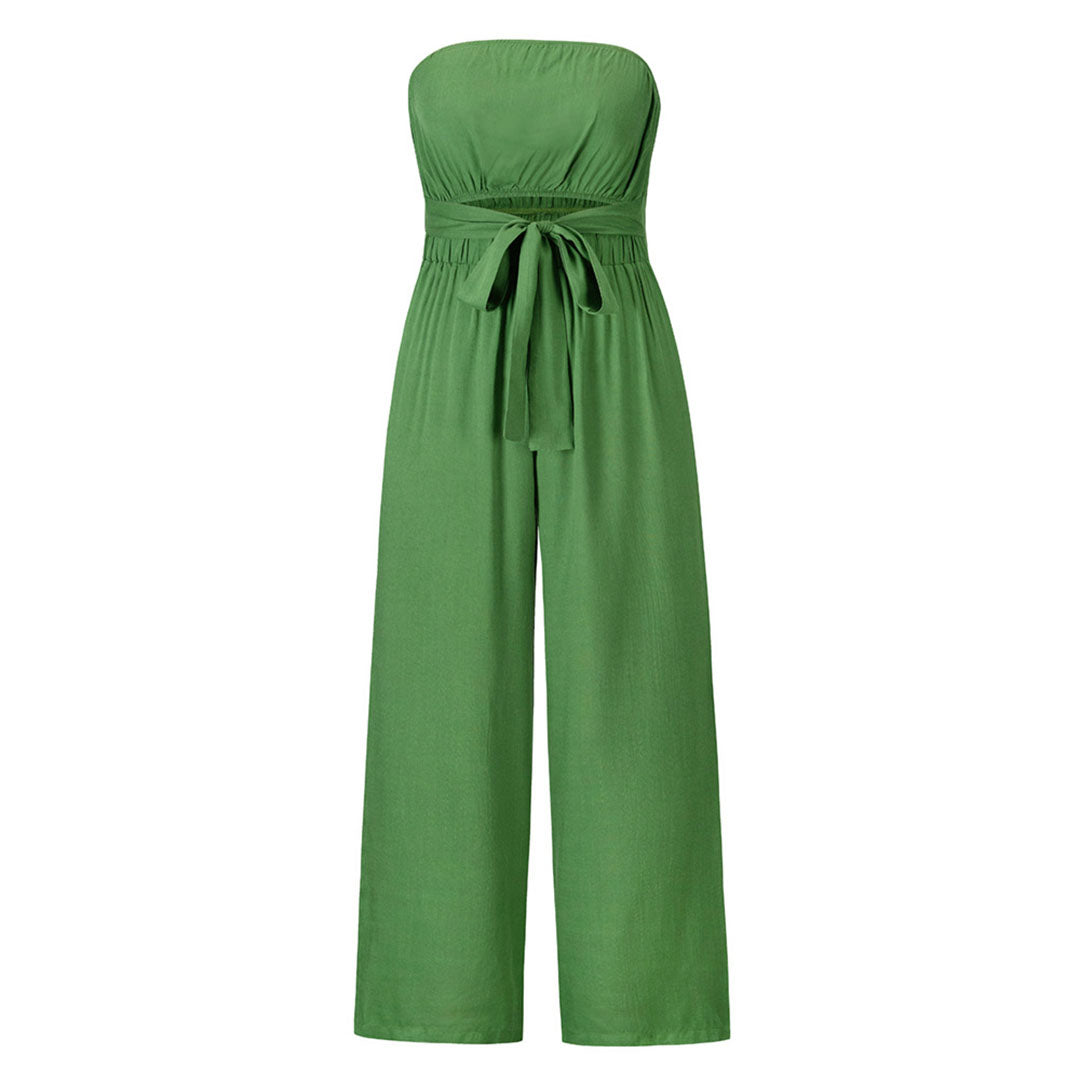 Strapless Jumpsuit Street-Wave Wide Leg Women Elegant