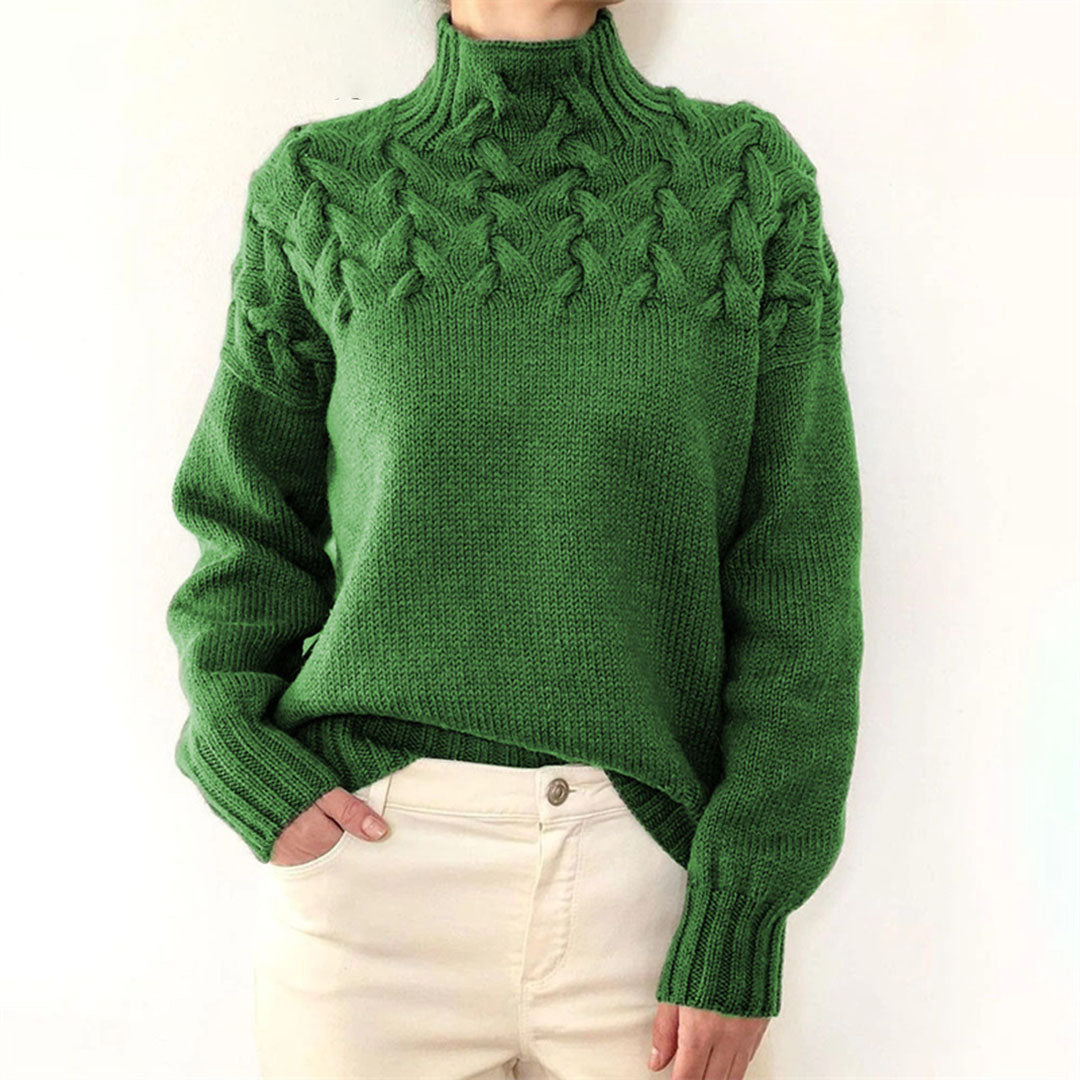 Streetwave Elegant Turtleneck Sweater For Women Cozy Cable Knit Pullover For Everyday Style And Office Ready