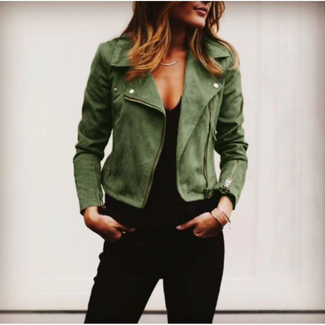 Street-wave Slim Zip Jacket For Modern Urban Wearers Cropped Fit And Zipper Closure Chic