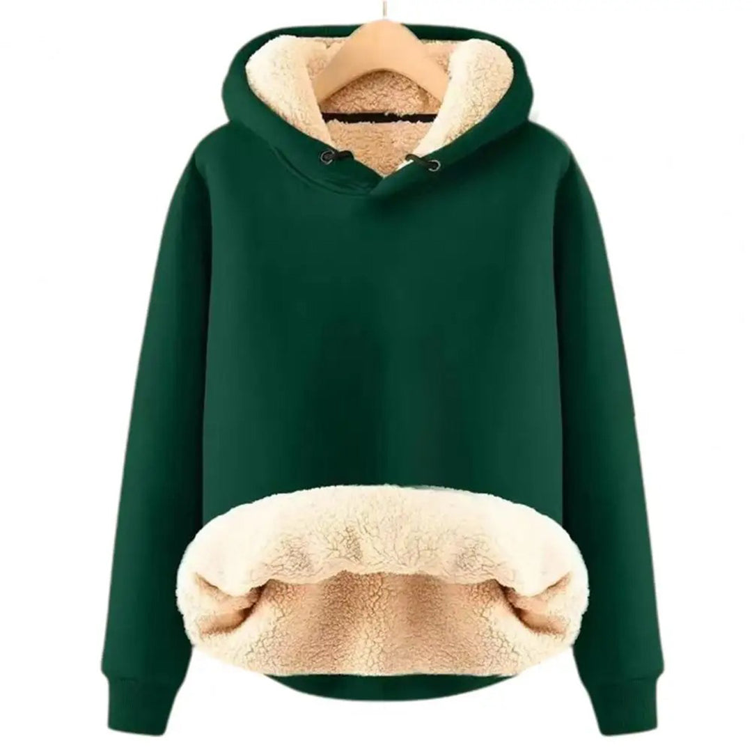 Street-Wave Cozy Women's Hoodie With Shearling Fleece Lining For Autumn Comfort And Style