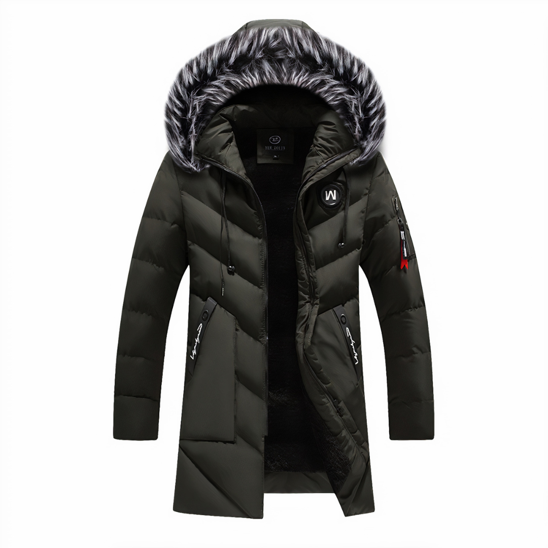 Street Wave Unisex Winter Jacket With Fur Hood And Soft Fleece Lining For Cold Weather Warmth