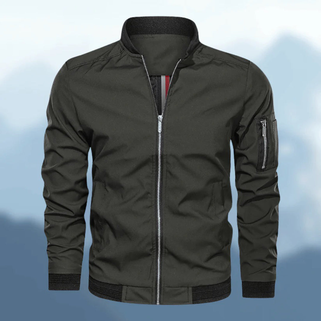 Street-Wave Adam Mens Slim Fit Bomber Jacket Lightweight