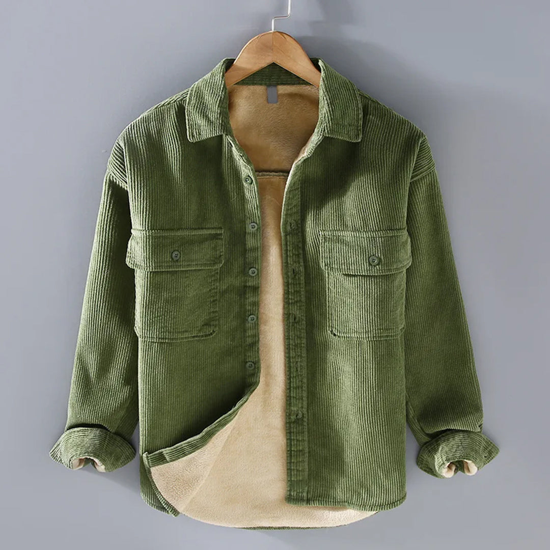 Street-Wave Corduroy Shirt For Men Winter Ready Warmth Soft Cotton-Blend Outdoor Top