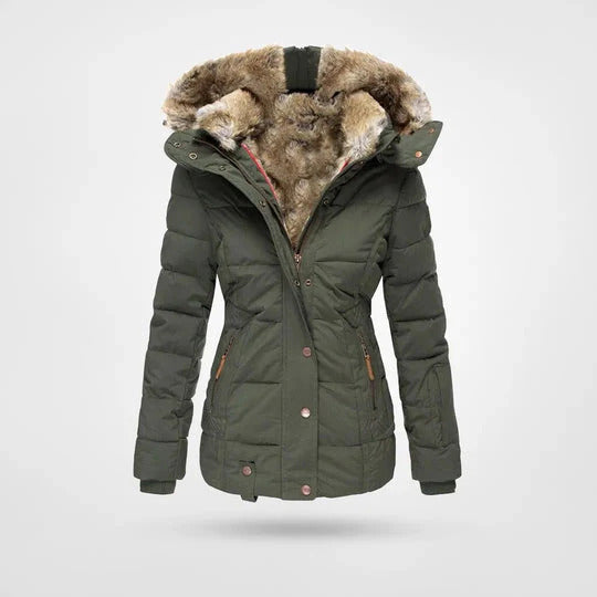 Street-Wave Womens Winter Coat With Luxurious Fur Collar For Elegant Everyday Warmth And Cozy Protection