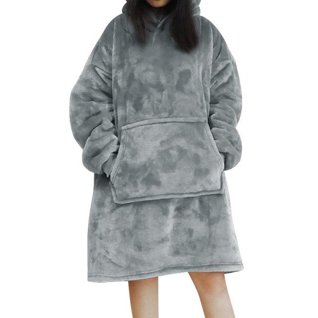 Street Wave Hoodie Blanket Plush Cozy Wearable Throw for Home Comfort Lovers Premium Warmth