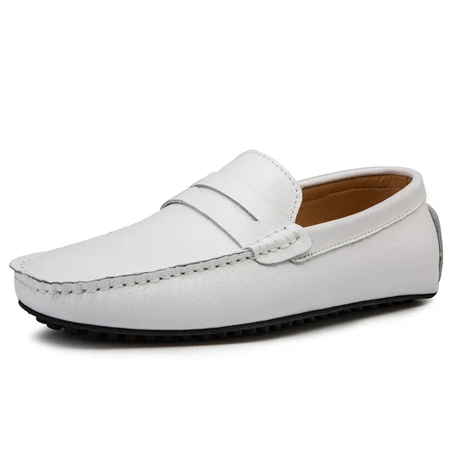 Premium Leather Men Loafers Slip Ons by Stolz Shoes Classic Elegance All Day Comfort and Style