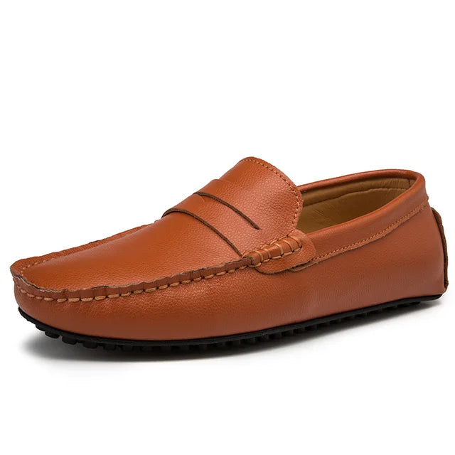 Premium Leather Men Loafers Slip Ons by Stolz Shoes Classic Elegance All Day Comfort and Style