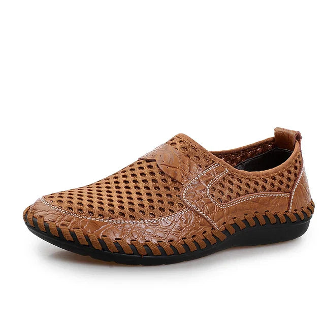 Streetwave Breathable Mesh Leather Loafers For Men Ultimate Comfort And On Trend Everyday Style