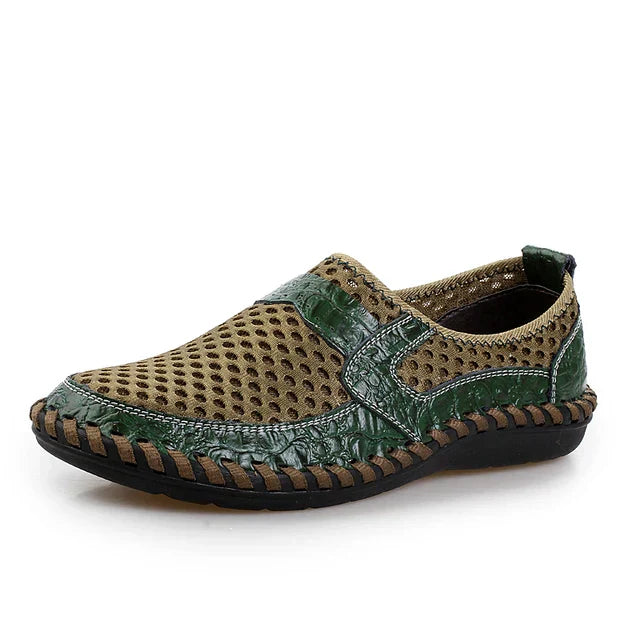 Street-Wave Breathable Men's Mesh Loafers For All Day Comfort Lightweight Slip On Shoes