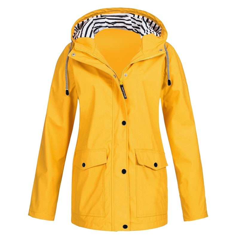 Street-wave Womens Waterproof Rain Jacket - All Weather Protection, Stylish Comfort