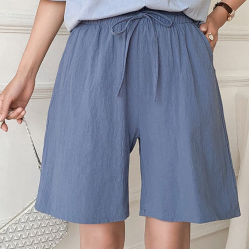 Nordisk-Flair Women's Knee-Length Shorts Relaxed Fit Elastic Waist Drawstring