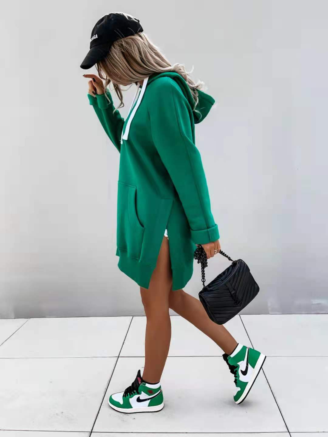 Street-Wave Hooded Long-Sleeve Pullover Jacket For Women Warm Cozy Autumn Winter Wear