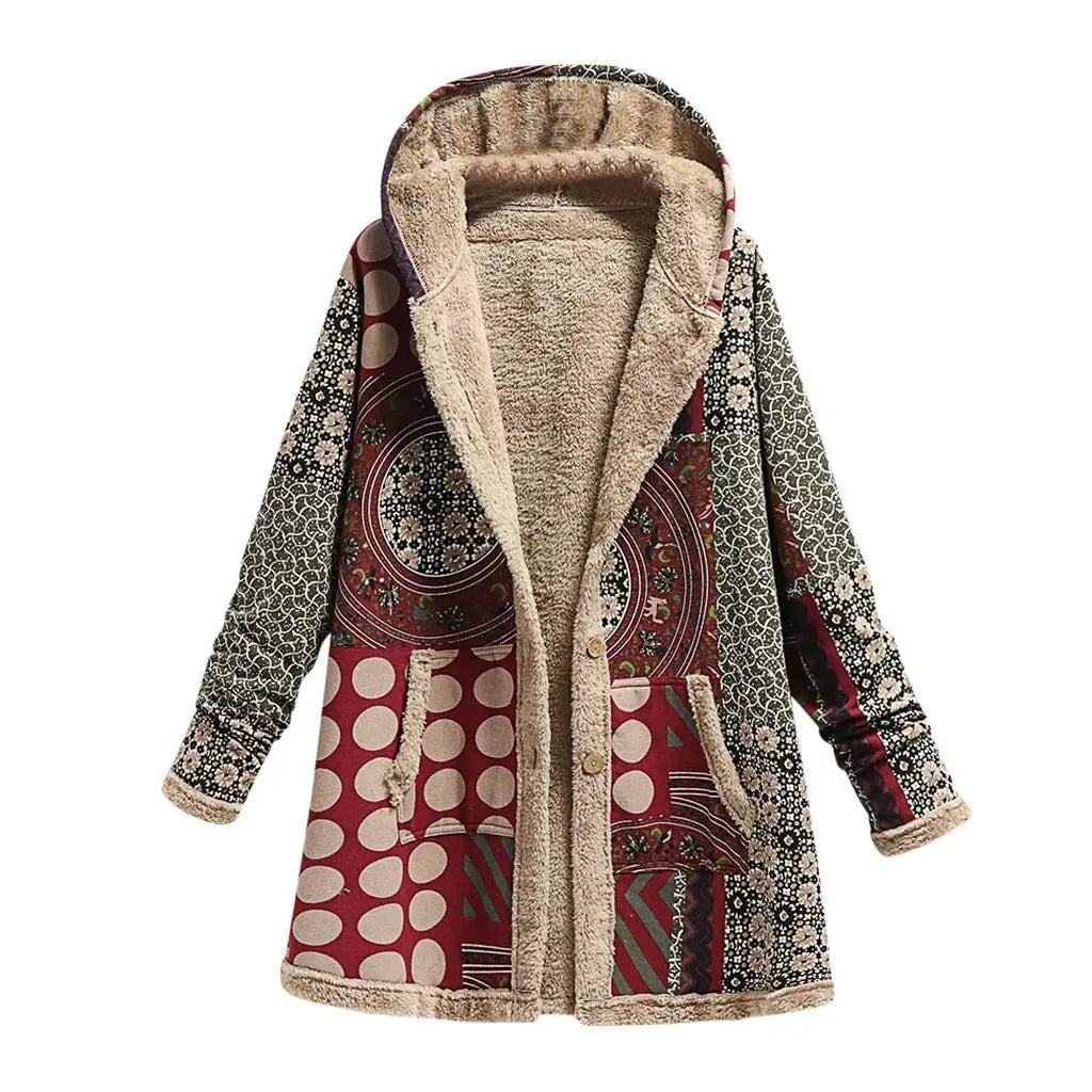 Waylynn Aurora Patchwork Overcoat Unisex Soft Lined Premium Cotton Linen