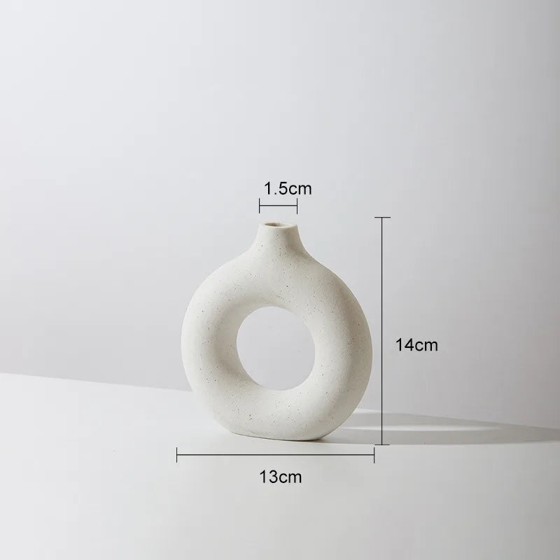 Hadran Circular Ceramic Vase