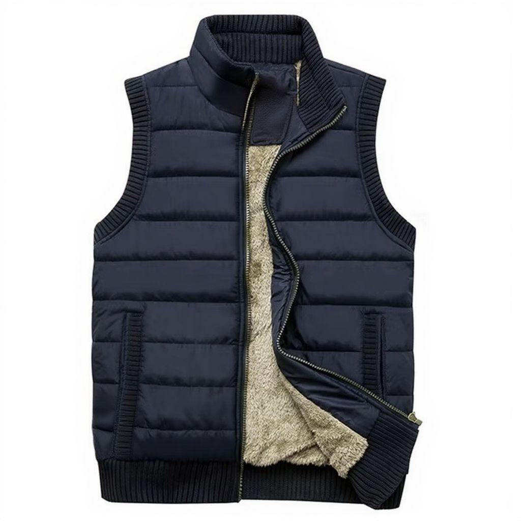 Mens Outdoor Fleece Vest With Multi Pocket Utility For Hiking Fishing And Adventures Street-Wave