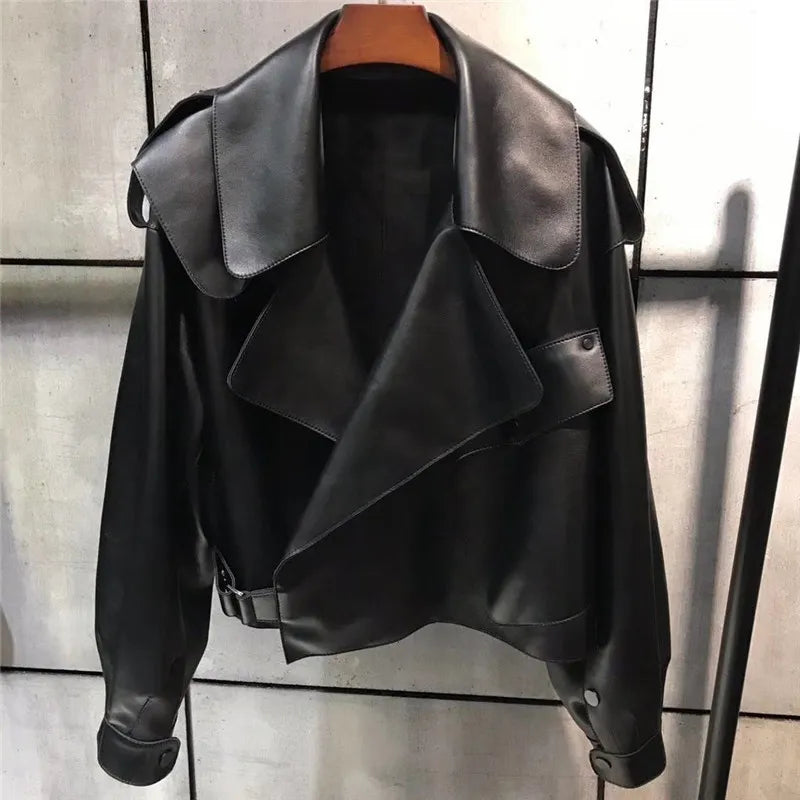 Streetwave Womens Leather Jacket Evi Timeless Elegance Durable Leather With Retro Flair For Women