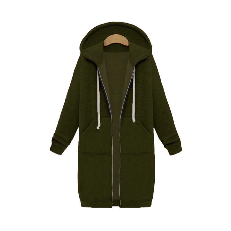 Street-Wave Long Sweatshirt Jacket for Women Chic All Weather Comfort and Urban Style