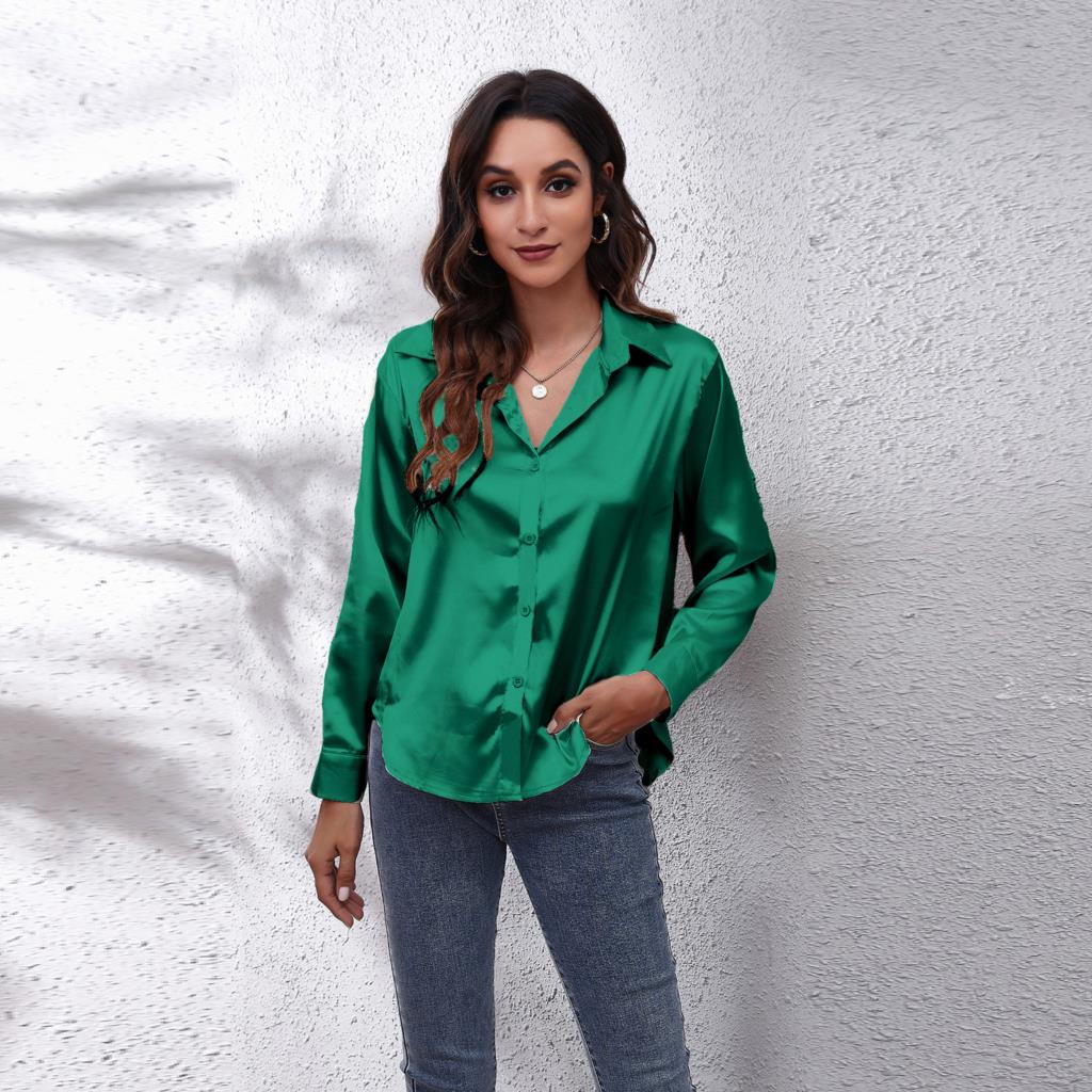 Street Wave Satin Blouse Sydney Women Loose Fit Workwear