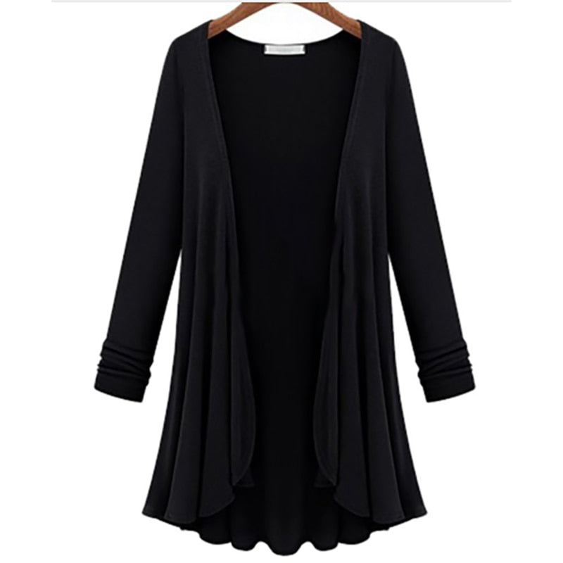 Street Wave Elena Ruffle Cardigan For Women Cozy Lightweight Knit With Feminine Draping