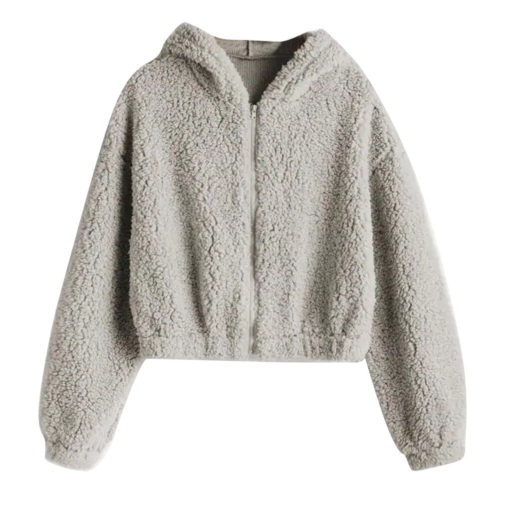Streetwave Sherpa Zip Jacket Ultra Soft Cozy Warmth For Women Urban Streetwear Fashion
