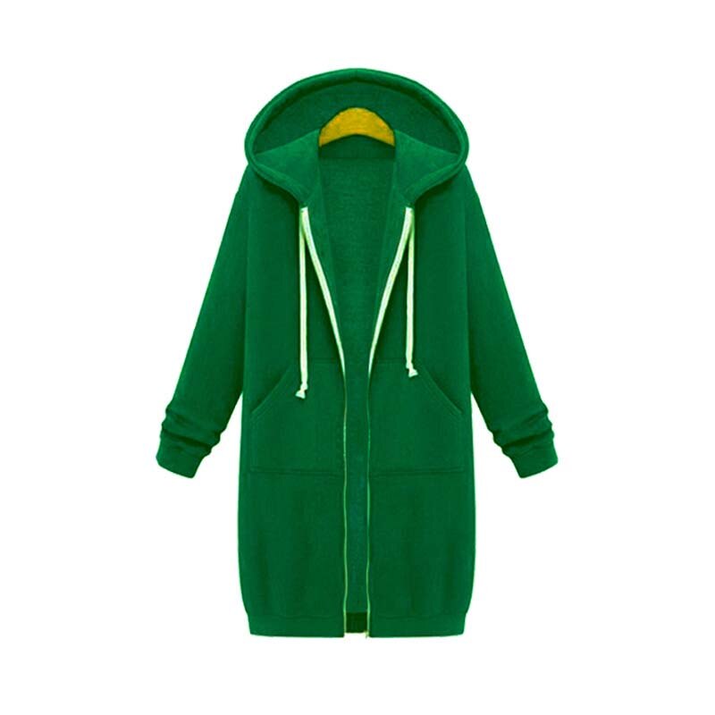 Street-Wave Long Sweatshirt Jacket for Women Chic All Weather Comfort and Urban Style