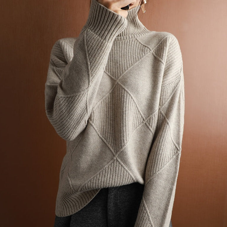 Street-Wave Women's Knit Pullover Cozy Warmth and Elegant Comfort for Fall Winter Wear