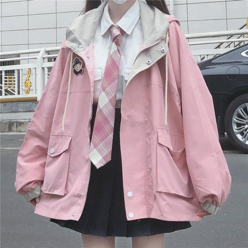 Street-wave Oversized Jacket For Women Trendy Streetwear Coat With Relaxed Fit Must Have
