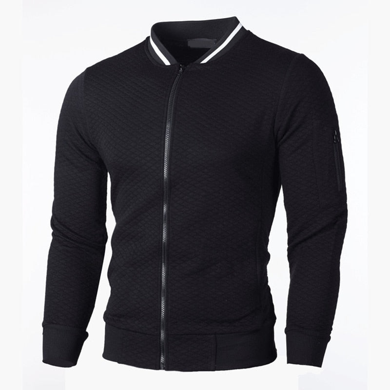 Street-Wave Plaid Sporty Slim-Fit Cardigan For Men Trendsetter Knitwear With Modern Tailoring