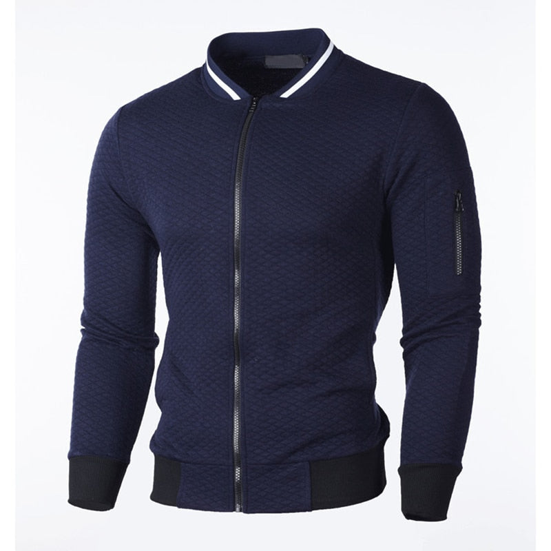 Street-Wave Plaid Sporty Slim-Fit Cardigan For Men Trendsetter Knitwear With Modern Tailoring