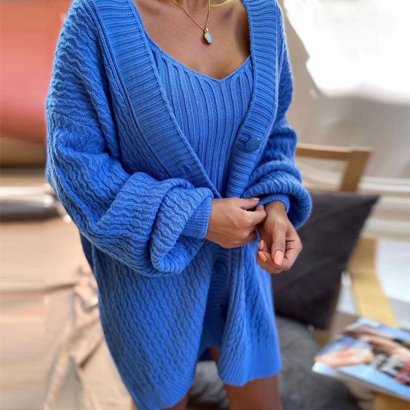 Street Wave Cable Knit Cardigan With Button Front For Women Cozy Everyday Comfort