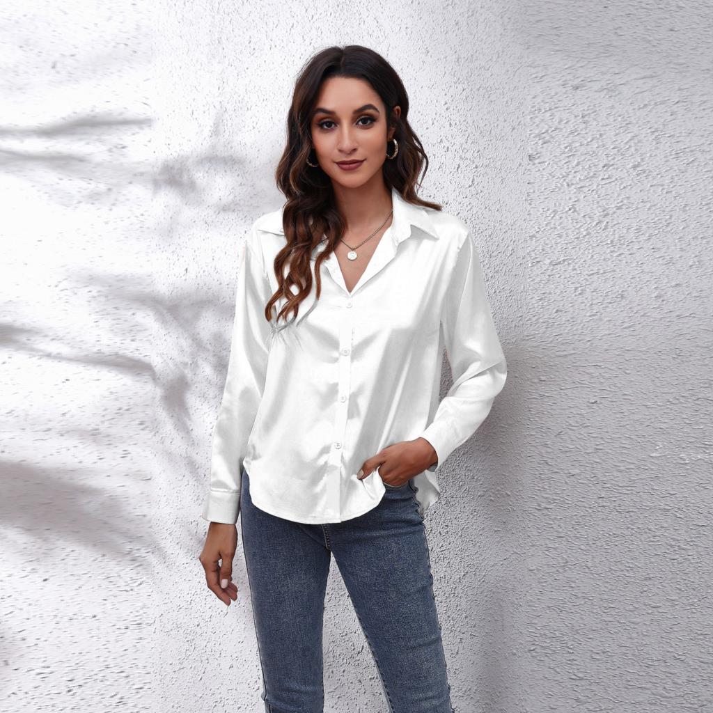 Street Wave Satin Blouse Sydney Women Loose Fit Workwear