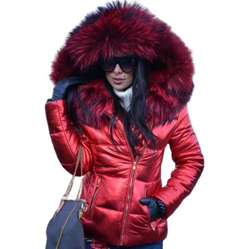 Street-Wave Down Jacket With Warm Hood For Women Ultra Cozy Puffer Coat In Winter