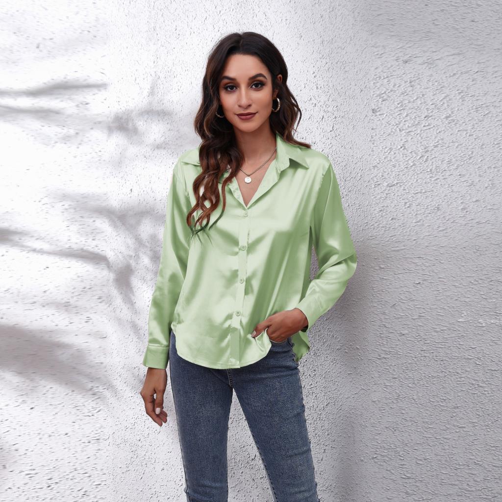 Street Wave Satin Blouse Sydney Women Loose Fit Workwear