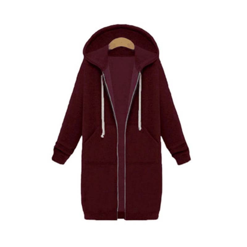 Street-Wave Long Sweatshirt Jacket for Women Chic All Weather Comfort and Urban Style