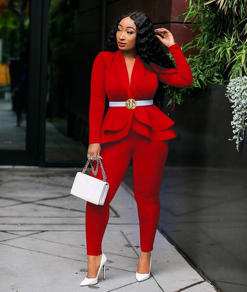 Street-Wave Ruffle Sleeve Peplum Blazer For Women Elevate Style Instantly Limited Stock Act Fast