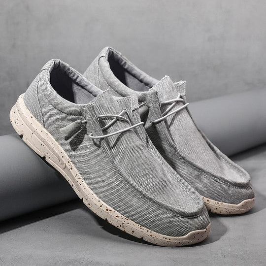 Street Wave Mens Casual Shoes Comfortable Everyday Wear Slip On Sneakers With Lightweight Speckled Sole