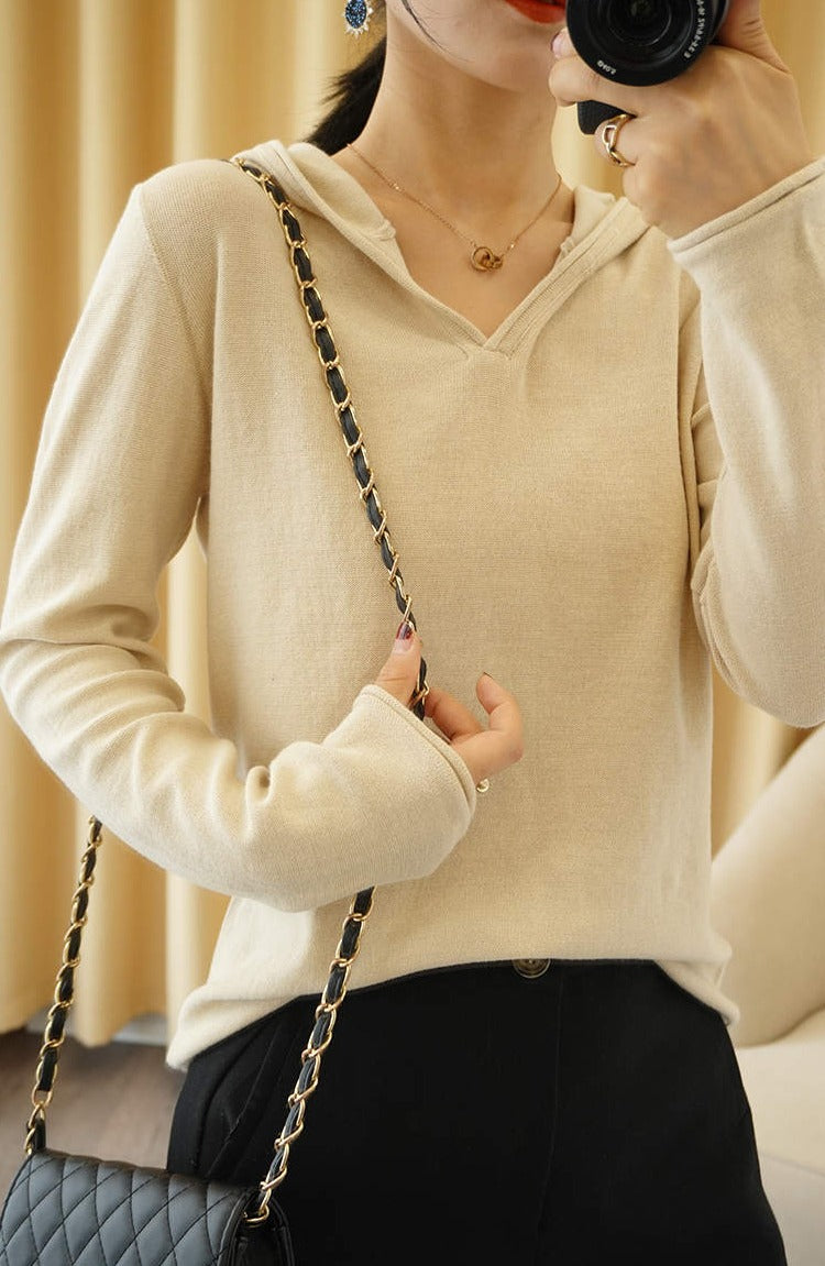 Street-wave Womens Cozy Knit Pullover LUNA - Modern Warm Autumn Winter Sweater For Everyday Style