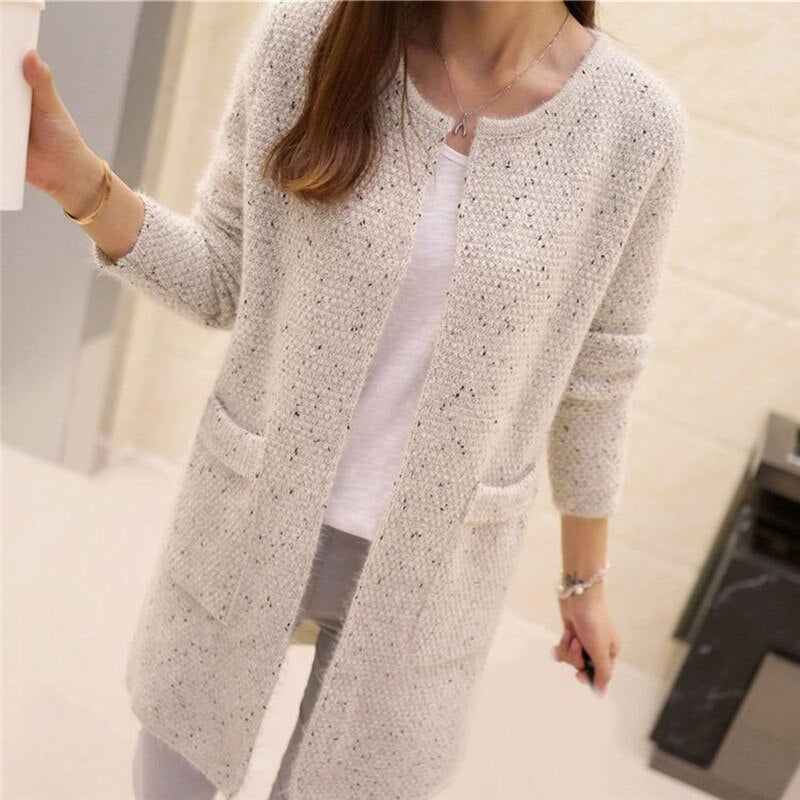 Street-wave Womens Long Fuzzy Vest Cardigan Cozy Warm Knit For Her Fashion Lovers
