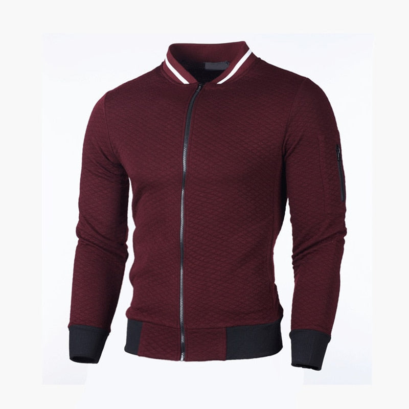 Street-Wave Plaid Sporty Slim-Fit Cardigan For Men Trendsetter Knitwear With Modern Tailoring