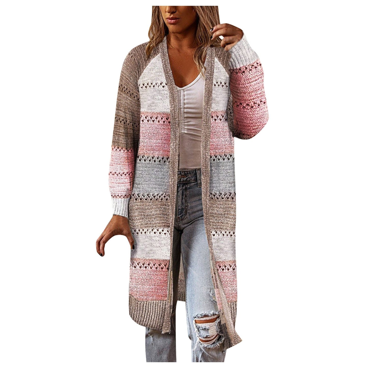Street-wave Cozy Cardigan For Women Warm Knit Layering Essential Comfort And Style