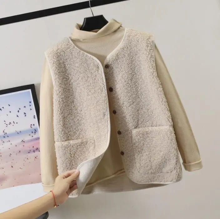 Streetwave Classic Cozy Cardigan For Women Timeless Style Soft Shearling Knit Warm Comfortable Everyday Essential