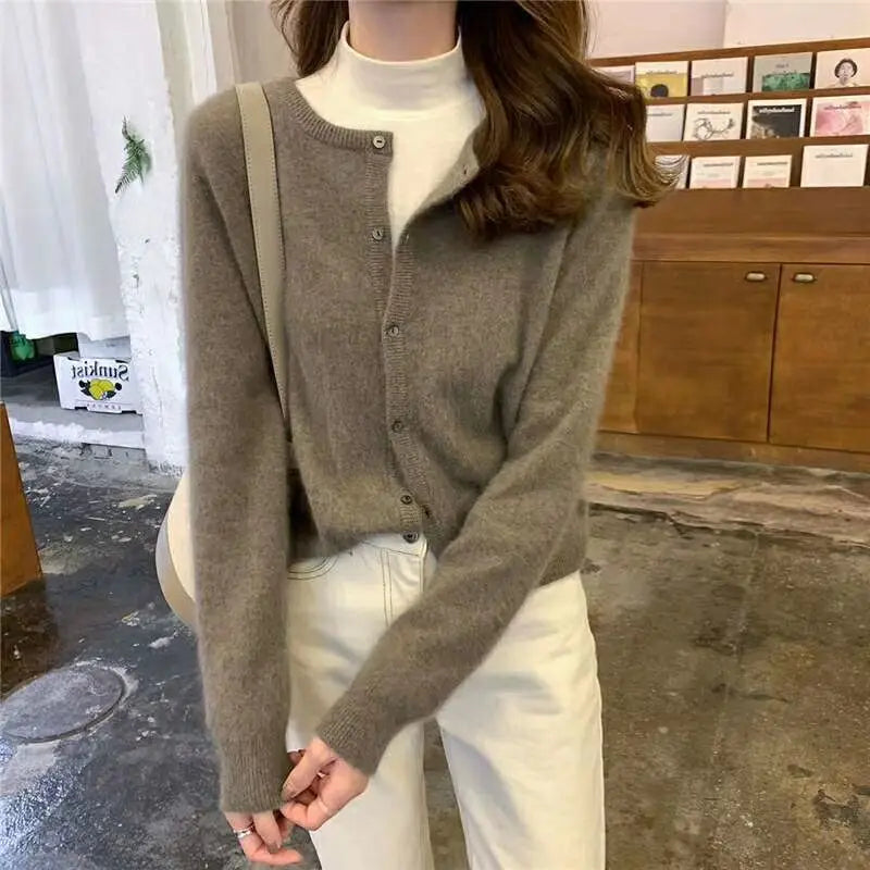 Street-Wave Cozy Front-Opening Cardigan For Women Soft Knit Effortless Style Everyday