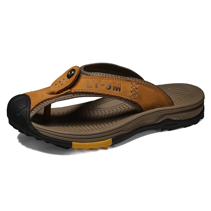 Street-Wave Men's Leather Orthopedic Sandals With Ergonomic Support For All Day Comfort