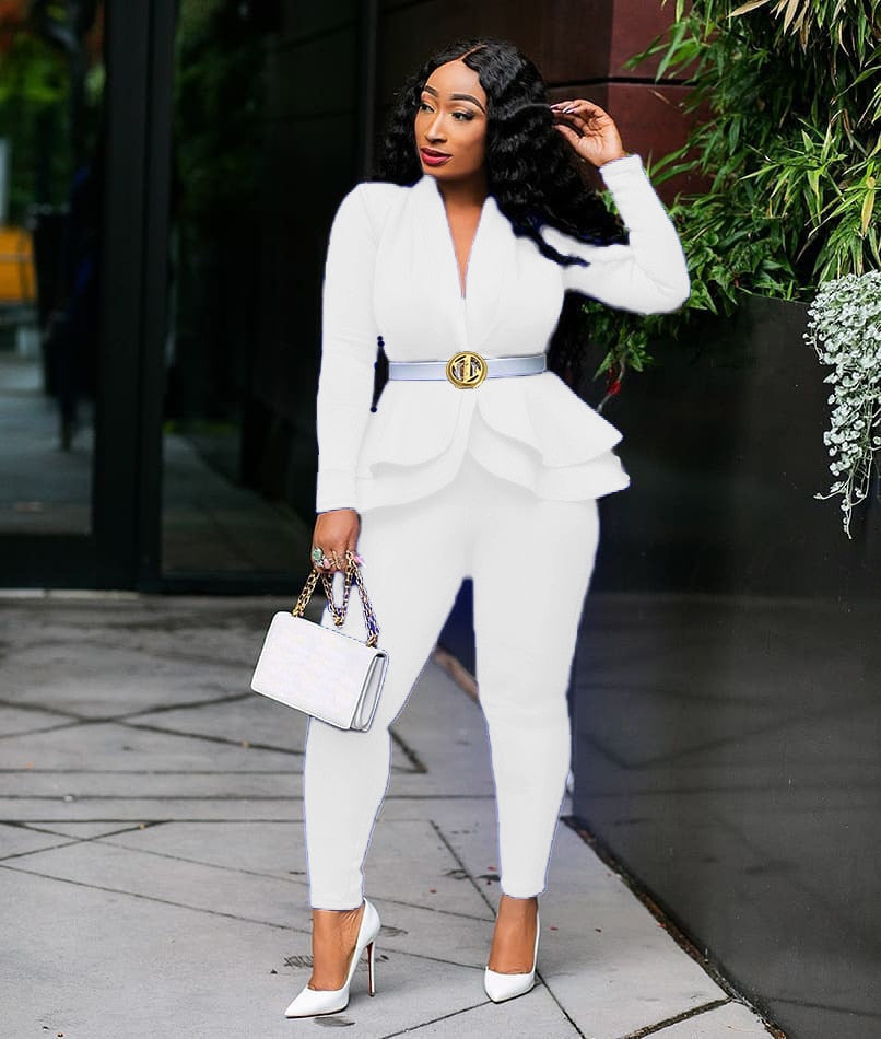 Street-Wave Ruffle Sleeve Peplum Blazer For Women Elevate Style Instantly Limited Stock Act Fast